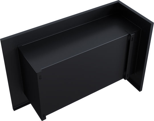 Kratki Delta L 700 Tuv Επιτοίχιο Τζάκι Βιοαιθανόλης Εσωτερικού Χώρου Μαύρο 70x28x48cm