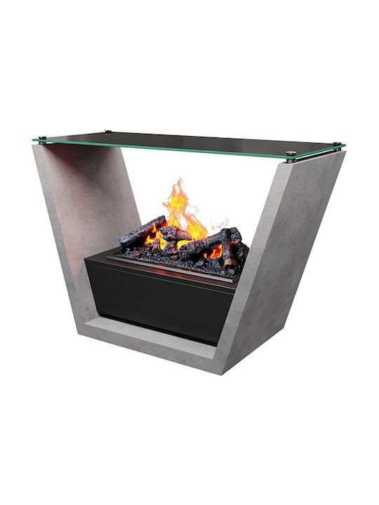 Dimplex Trision Επιδαπέδιο Ηλεκτρικό Τζάκι 120W 120x66cm Γκρι