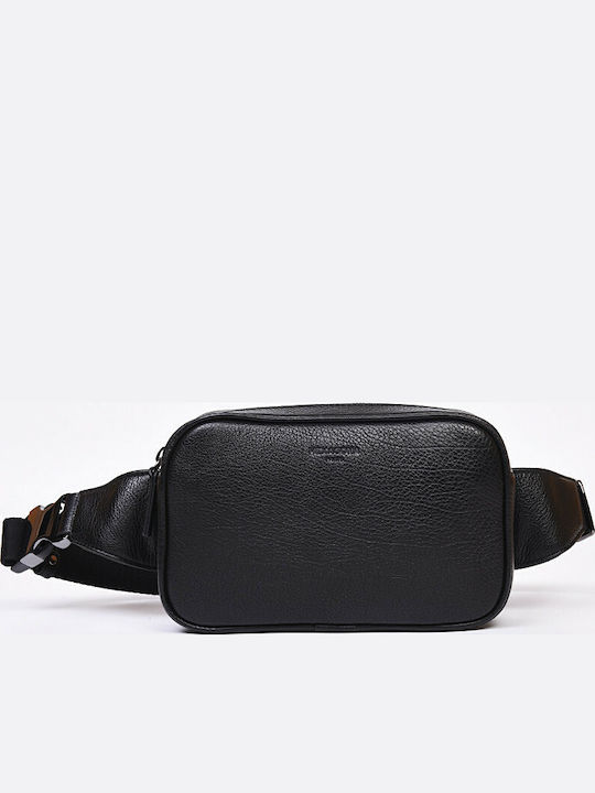 Leather Waist Bag Black