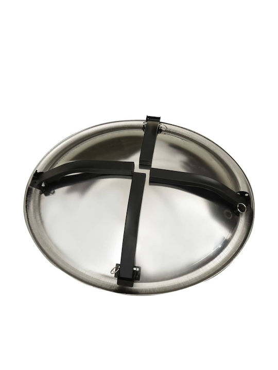vidaXL Τζάκι Εξωτερικού Χώρου Μεταλλικό Ασημί 56x56x49cm