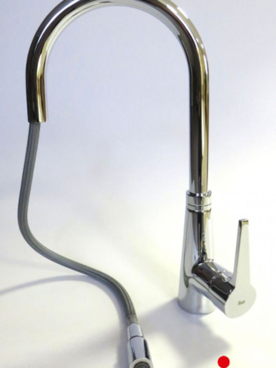 Teka VTK 938 Groß Küchenarmatur Zähler mit Dusche Silber