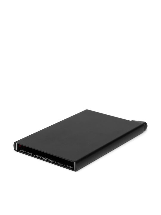 Cardslide Men's Wallet Cards with RFID and Slide Mechanism Black