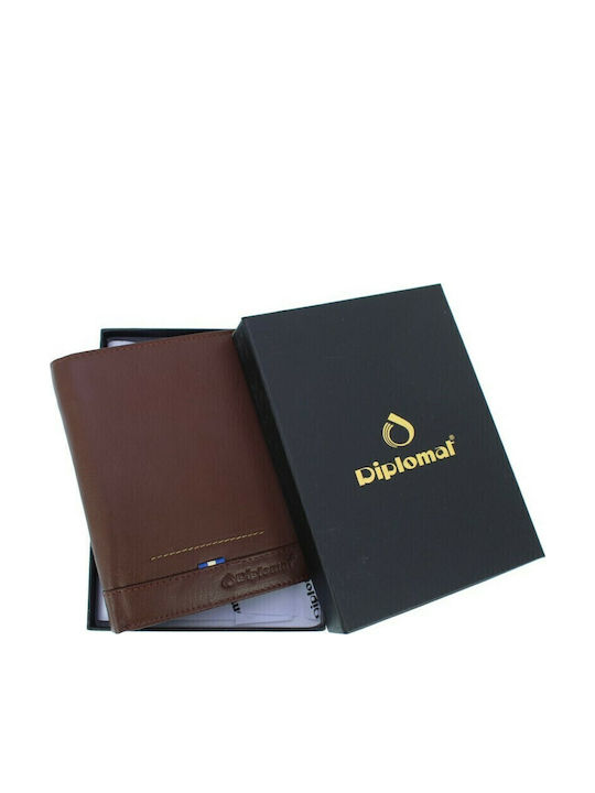 Leather Men's Wallet Classic Brown