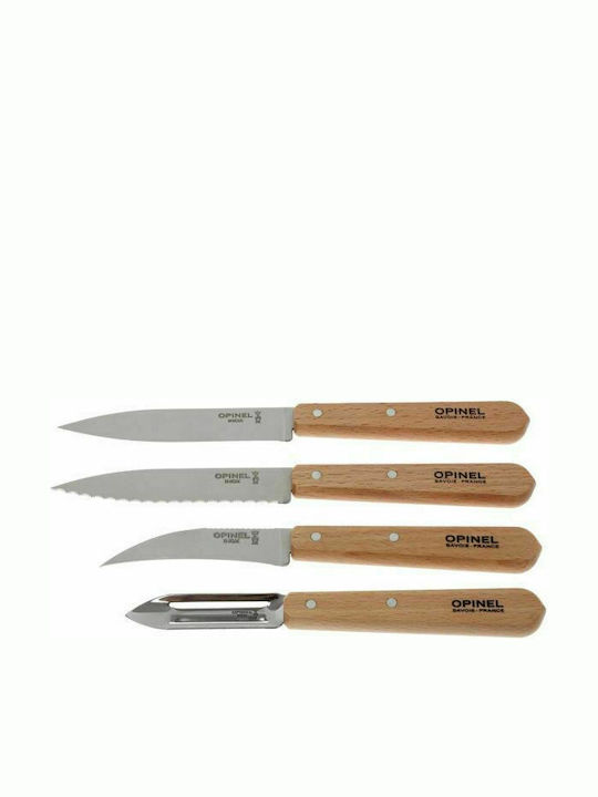 Opinel Les Essentiels Σετ Μαχαίρια από Ανοξείδωτο Ατσάλι 4τμχ
