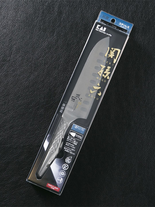Kai Seki Magoroku Μαχαίρι Santoku από Ανοξείδωτο Ατσάλι 16.5cm