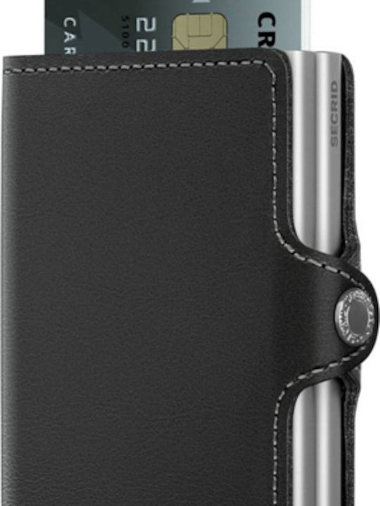Twinwallet Men's Wallet Cards with RFID and Slide Mechanism Black