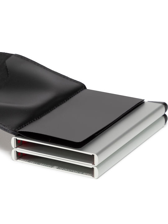 Twinwallet Men's Wallet Cards with RFID and Slide Mechanism Black