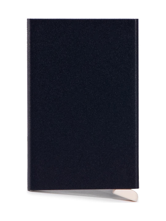 Cardprotector Ανδρικό Πορτοφόλι Καρτών με RFID και Μηχανισμό Slide Μπλε
