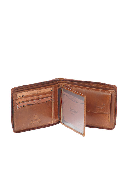 Leather Men's Wallet Classic with RFID Cognac