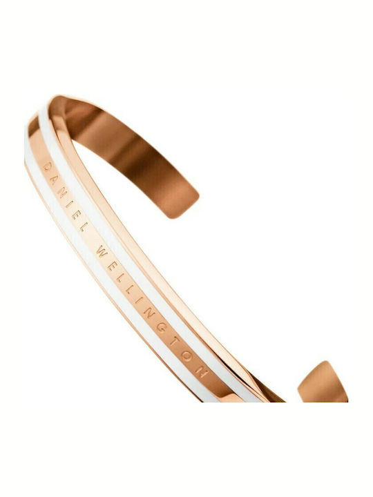 Daniel Wellington Classic Slim Medium Women's Bracelet Handcuffs from Stainless Steel Gold Plated 16.6cm