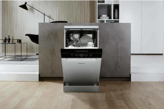 Whirlpool Freistehender Geschirrspüler für 10 Gedecke B45xH85cm Inox