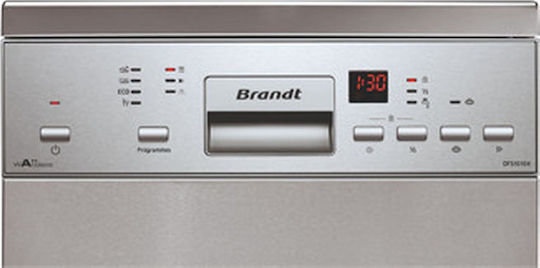 Brandt Ελεύθερο Πλυντήριο Πιάτων για 10 Σερβίτσια Π44.8xY84.5εκ. Inox