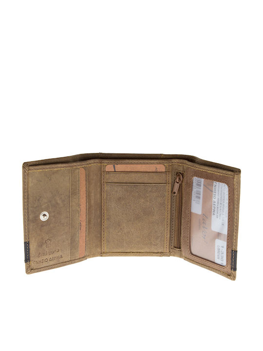 Leather Men's Wallet Classic with RFID Coffee Open