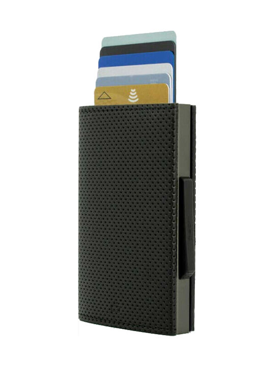 Cascade Men's Leather Card Wallet with RFID Black