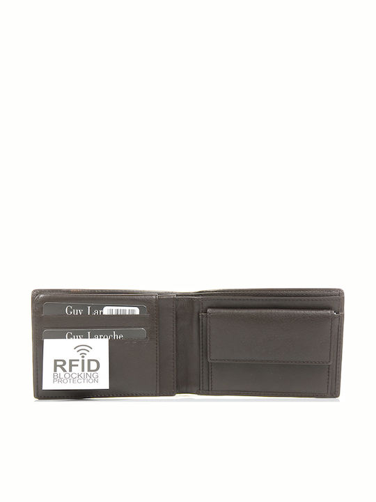 Leather Men's Wallet Classic with RFID Brown