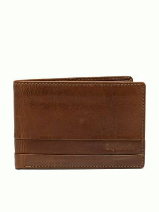Leather Men's Wallet Classic Tabac Brown