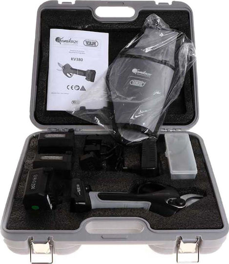Volpi KV 380 Pruning Shears Battery Brushless 21.6V 2x2.5Ah with Maximum Cutting Diameter 38mm in Carrying Case