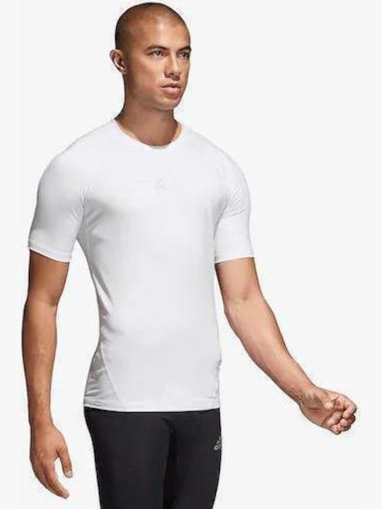adidas Alphaskin Sport Herren Thermo Kurzarmshirt Kompression Weiß