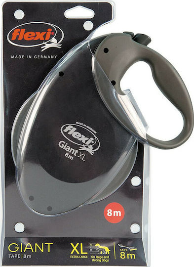 Flexi Foldable Dog Leash/Lead Strap up to 50kg XL in Black color 8m up to 50kg