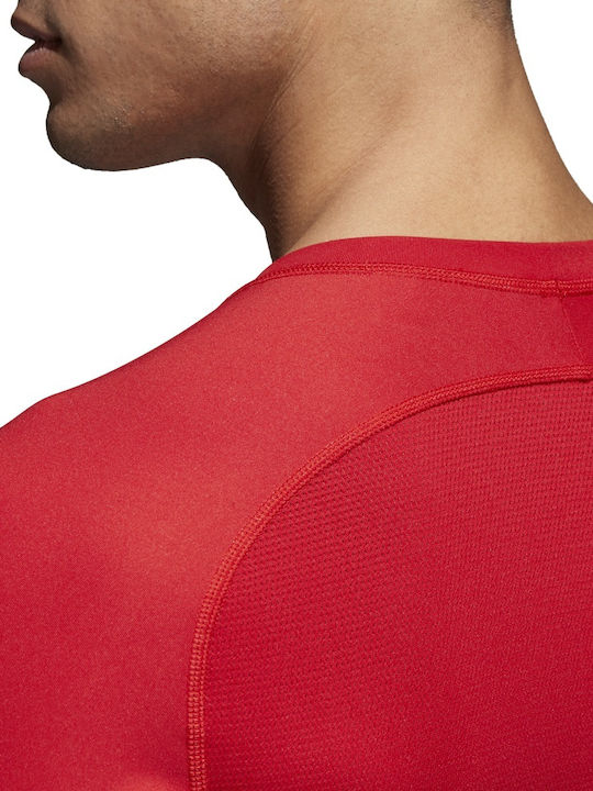 adidas Alphaskin Bluza termica pentru barbati cu maneci lungi Compresie Rosu