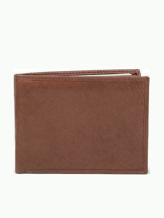 AN Leather Men's Wallet Classic Tabac Brown