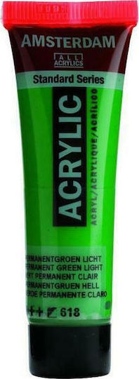 Royal Talens Amsterdam All Acrylics Standard Acrylic Paint Set Permanent Green Light 618 120ml 1pcs