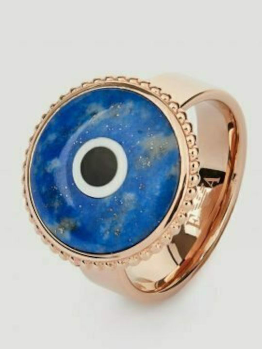 Emporio Armani Damen Ring mit Steinen aus Stahl Vergoldet