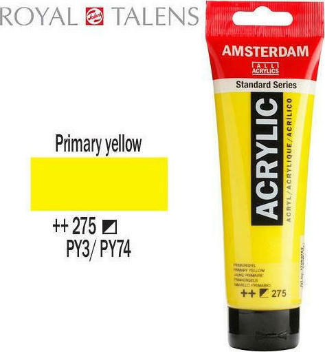 Royal Talens Amsterdam All Acrylics Standard Acrylic Paint Set Primary Yellow 275 120ml 1pcs