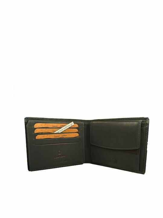 Leather Men's Wallet Classic with RFID Blue