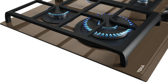 Teka Gas Cooktop Autonomous 60x51εκ. London Brick Brown Glass