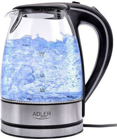 Adler AD-1225 Βραστήρας 1.7lt 2000W Μαύρος