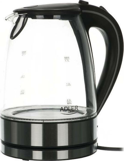 Adler AD-1225 Βραστήρας 1.7lt 2000W Μαύρος