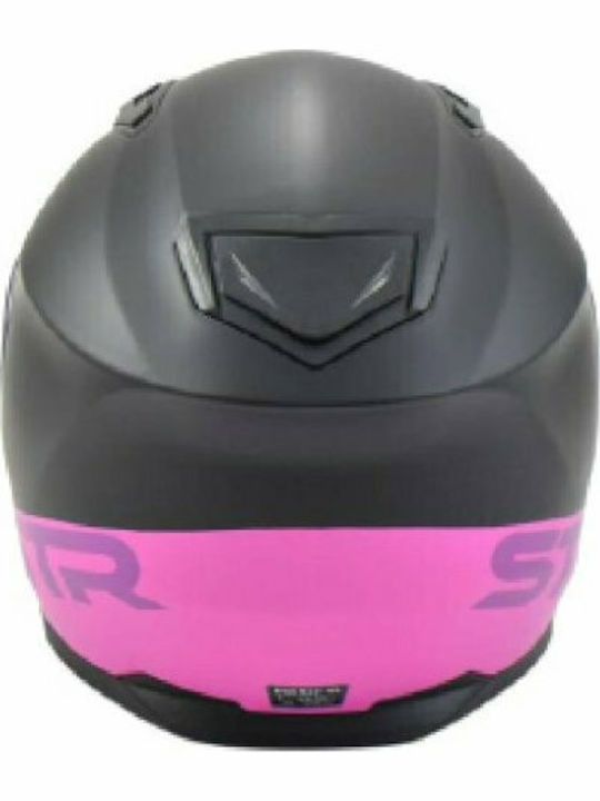 STR R1 Icon Full Face Helmet with Sun Visor ECE 22.05 Black/Pink Checkmate 693-30-3521000