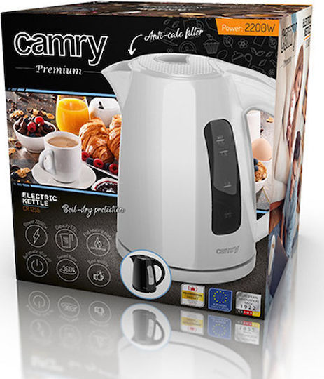 Camry CR 1255w Kettle 1.7lt 2200W White