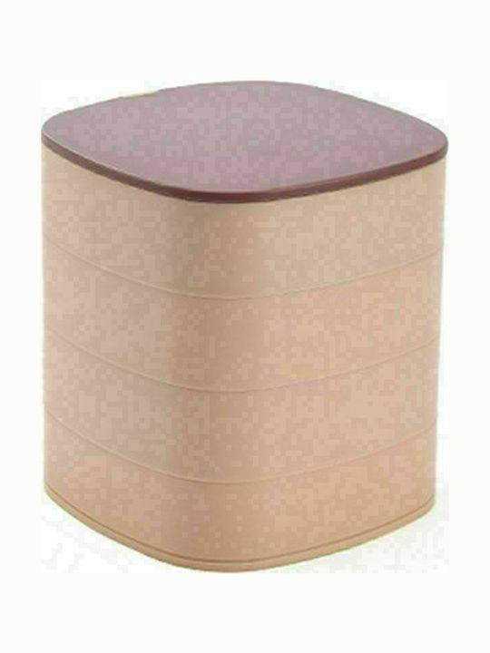 Кутия За Бижута с Огледален Розов 11.2x11.2x12.2см