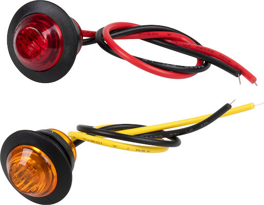GloboStar Truck Volume Lights 10pcs Truck Volume Lights SMD 5730 1W 24V Waterproof IP65 24V - Red 85308