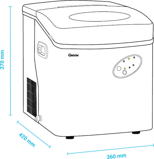 Bartscher Παγομηχανή mit Tagesproduktion von 15kg HK150 100082