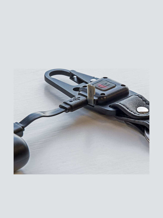 True Utility Breloc Cliplite Metalic Cu LED Negru