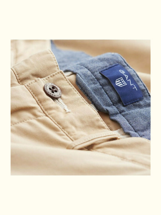 Men's Trousers Chinos Elastic Slim Fit Beige