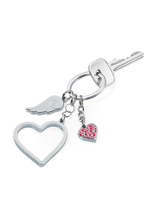 Troika Keychain Love Is In The Air Metallic Silver
