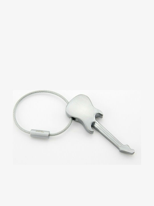 Troika Schlüsselanhänger Brieftasche Strat On The Ring Metallisch Silber