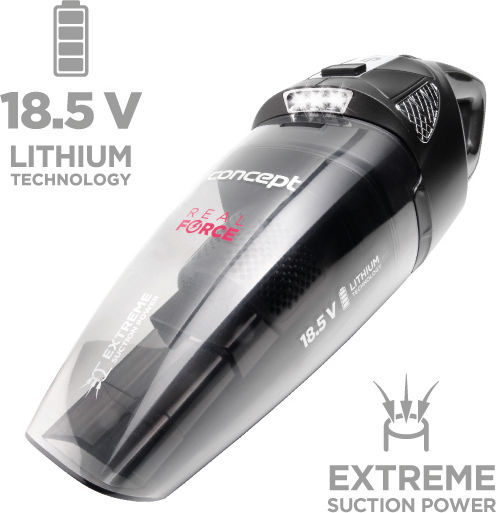 Concept VP4380 Επαναφορτιζόμενο Σκουπάκι Χειρός 18.5V Μαύρο