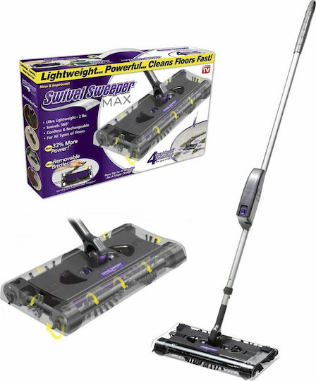 Swivel Sweeper Sweeper Max Επαναφορτιζόμενη Σκούπα Stick 7.2V Μαύρη