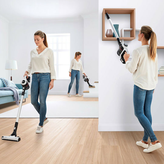 Bosch Unlimited Επαναφορτιζόμενη Σκούπα 2 σε 1 Stick & Χειρός 18V Ασημί