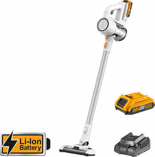 Ingco Cyclone Wiederaufladbar Stielstaubsauger 20V Weiß