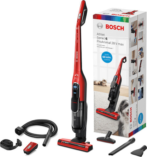 Bosch Athlet ProAnimal Прахосмукачка Stick Червена