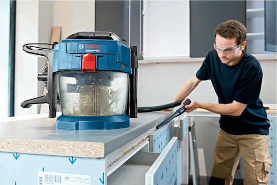 Bosch GAS 18V-10 L Professional Solo Акумулаторна Прахосмукачка За Течности / Твърди Без Зарядно и Батерия с Пластмаса Контейнер 10лт