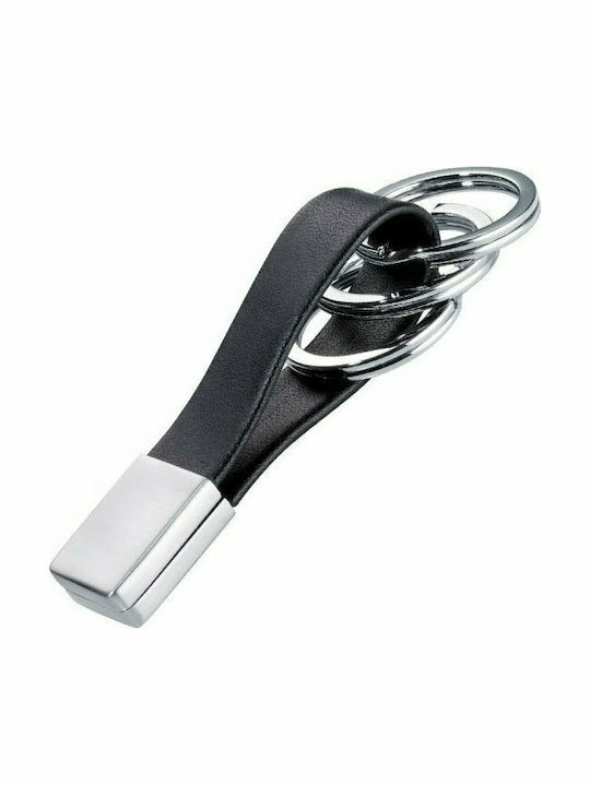 Troika Ключодържател Портфейл Twist Lock Кожен Черен