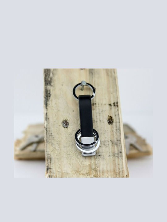 Troika Ключодържател Портфейл Twist Lock Кожен Черен