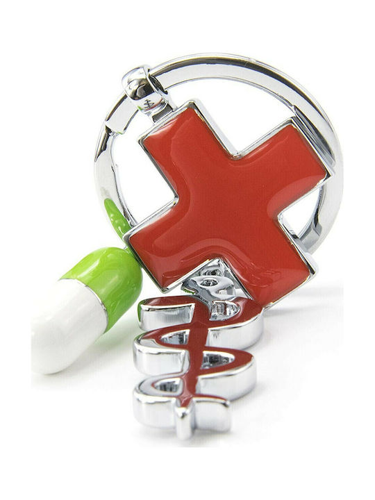 Troika Keychain Get Well Metallic Silver